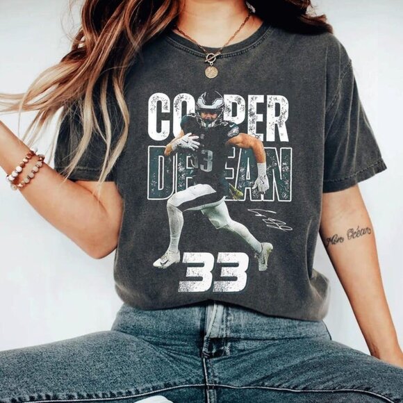 robertpalmq13 Tops - Vintage Cooper Dejean 33 Shirt, Philadelphia Eagles Shirt, American Rap Tee